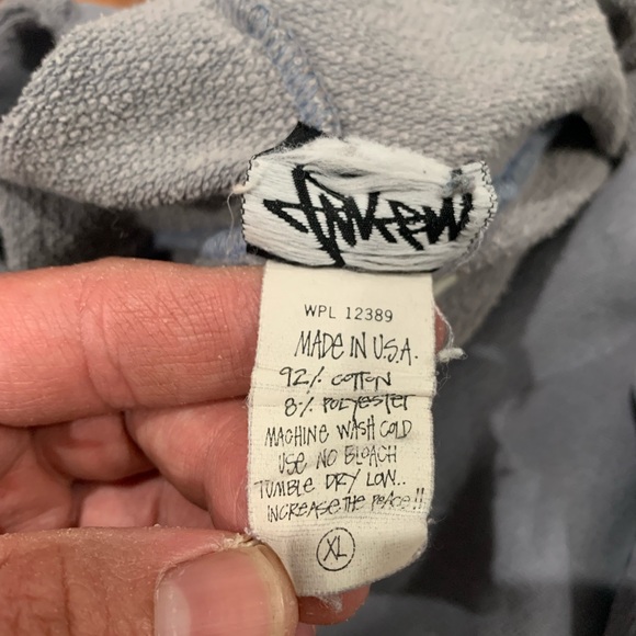 STUSSY VINTAGE 1980’s HOODIE “HEYNECKER” WITH WAIST DRAWSTRING - MENS SIZE XL - Picture 3 of 16